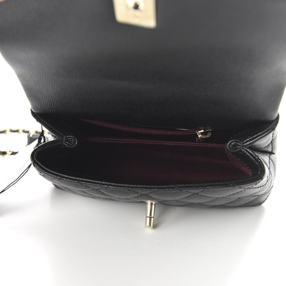 Chanel Iridescent Caviar Quilted Extra Mini Coco Handle Flap Black 5 of 10