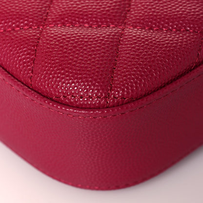 Chanel Caviar Quilted Camera Case Dark Pink 11 of 12