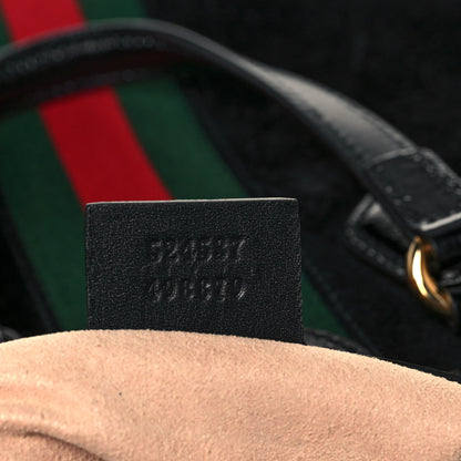 Gucci Suede Patent GG Web Medium Ophidia Tote Bag Black 7 of 13