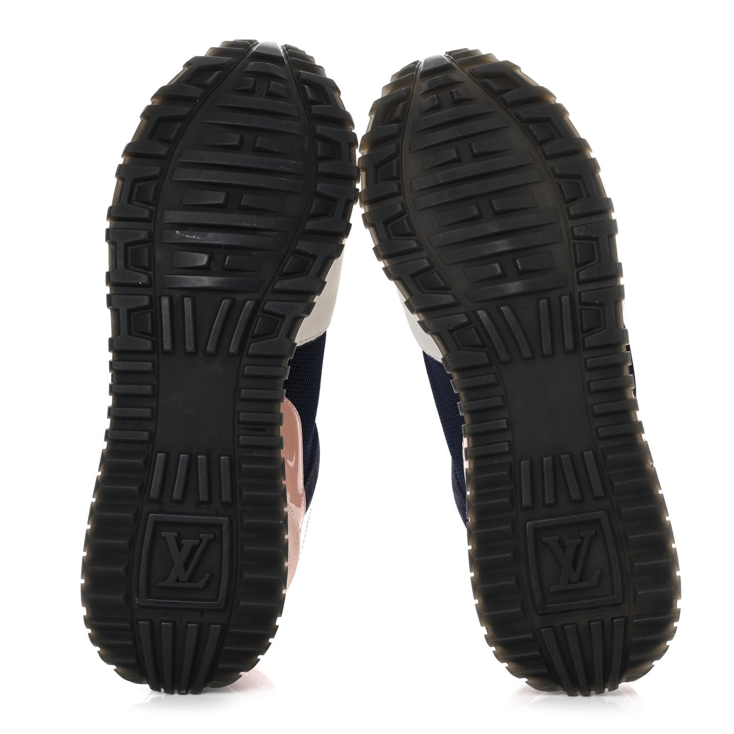 Louis Vuitton Suede Calfskin Run Away Sneakers 37 Blue Pink White 5 of 8