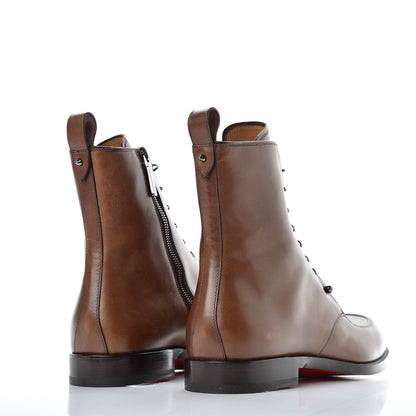 Christian Louboutin Patine Calfskin Mens Ajmone Flat Boots 41.5 Havane 4 of 9