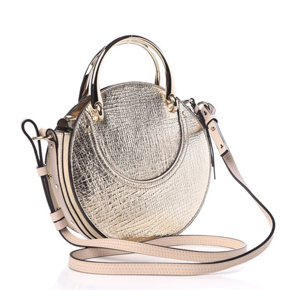 Chloe Metallic Calfskin Suede Small Pixie Bag Gold 4 of 9