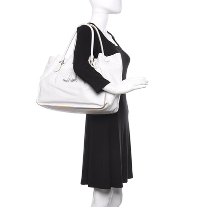 Prada Nappa Soft Drawstring Tote White 2 of 14