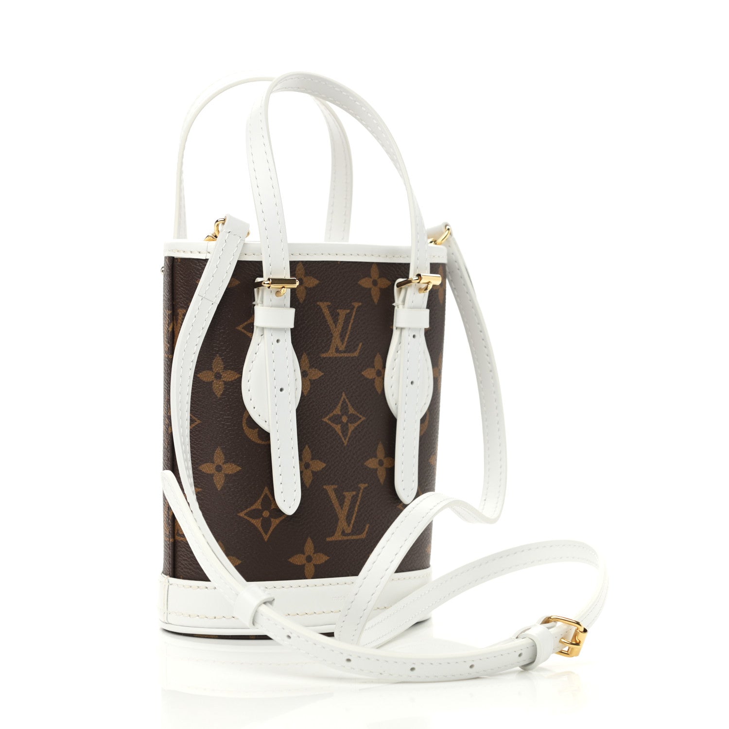 Louis Vuitton Monogram LV Match Nano Bucket Bag White 4 of 10