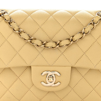 Chanel Caviar Quilted Small Double Flap Yellow 8 of 12