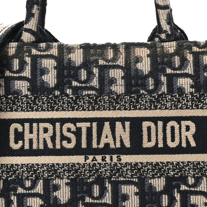 Christian Dior Oblique Mini Book Tote With Strap Blue Multicolor 8 of 10