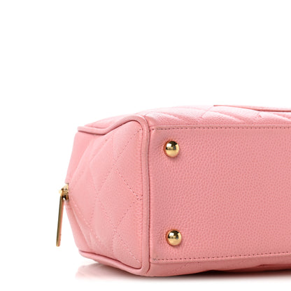 Chanel Caviar Quilted Small Bowler Pink 9 of 15