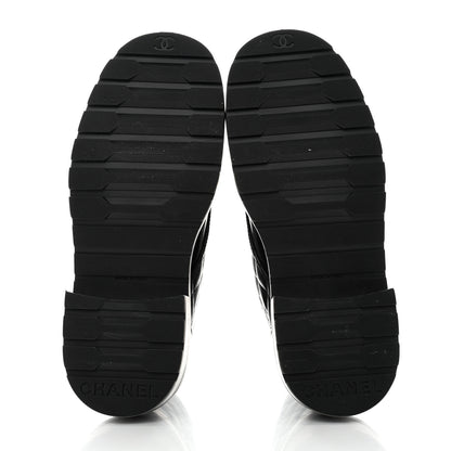 Chanel Shiny Calfskin Quilted Lace Up Combat Boots 36 Black 5 of 9