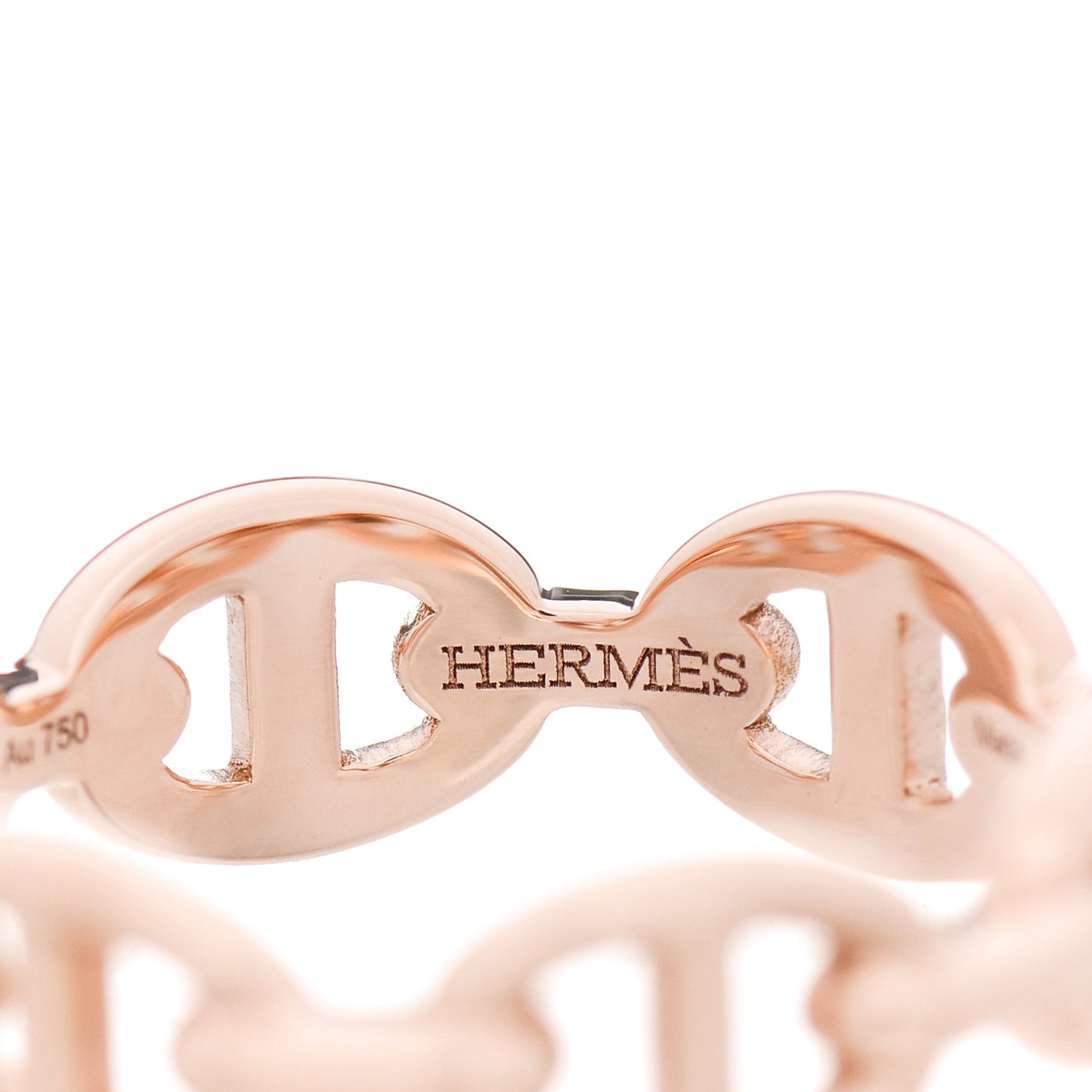 18K Rose Gold PM Chaine D'Ancre Enchainee Ring 51 5.75