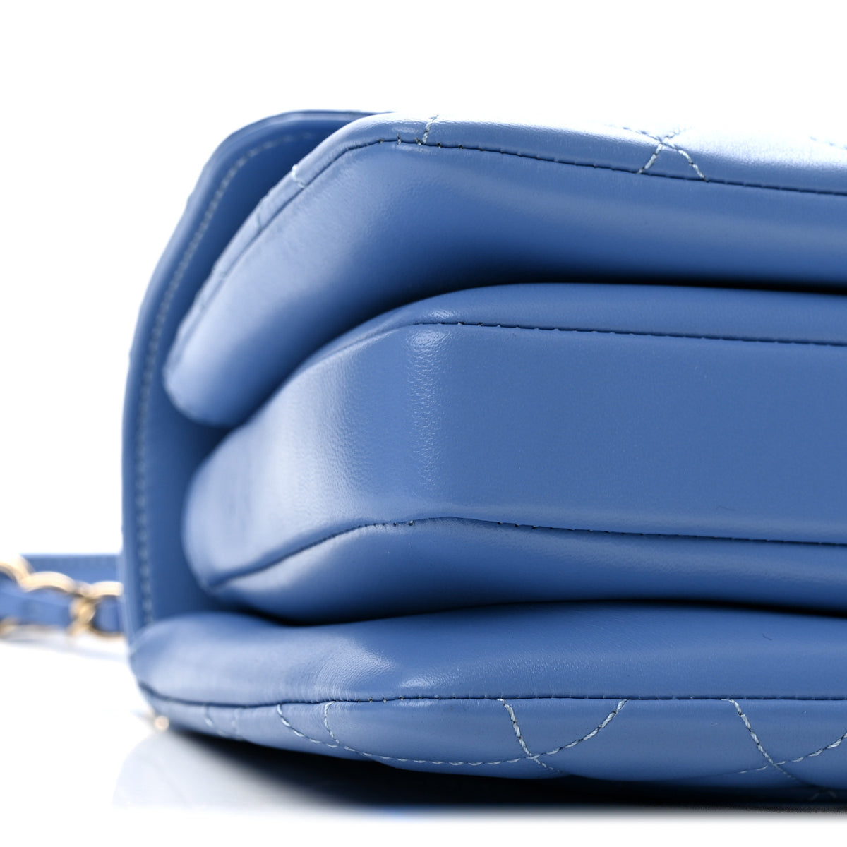 Lambskin Quilted Mini Trendy CC Dual Handle Flap Bag Light Blue