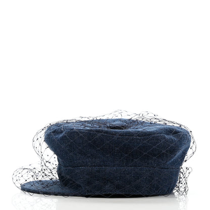 Christian Dior Denim Arty Veil Cap 58 Blue 4 of 10