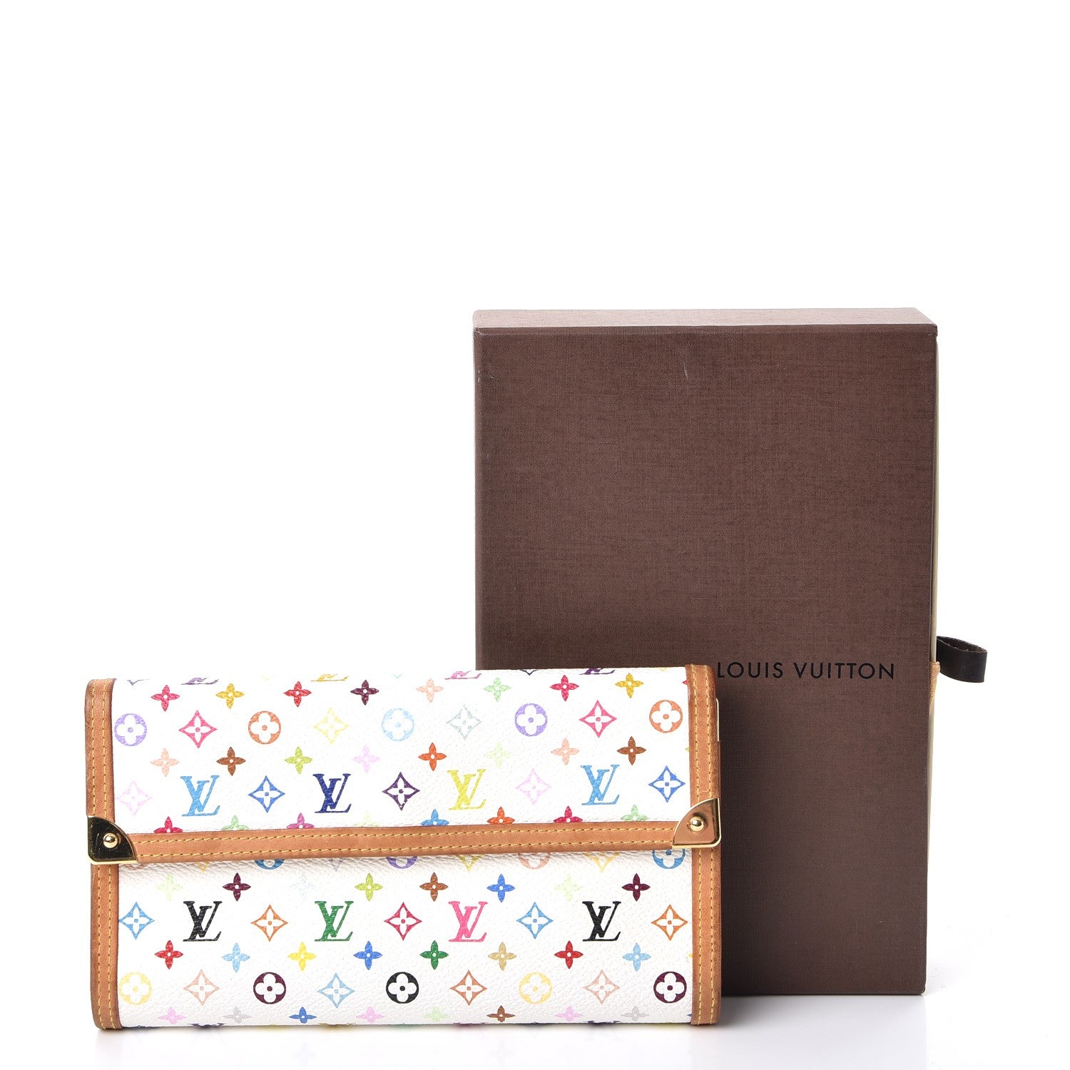 Louis Vuitton Monogram Multicolor Porte Tresor International Wallet White 9 of 9