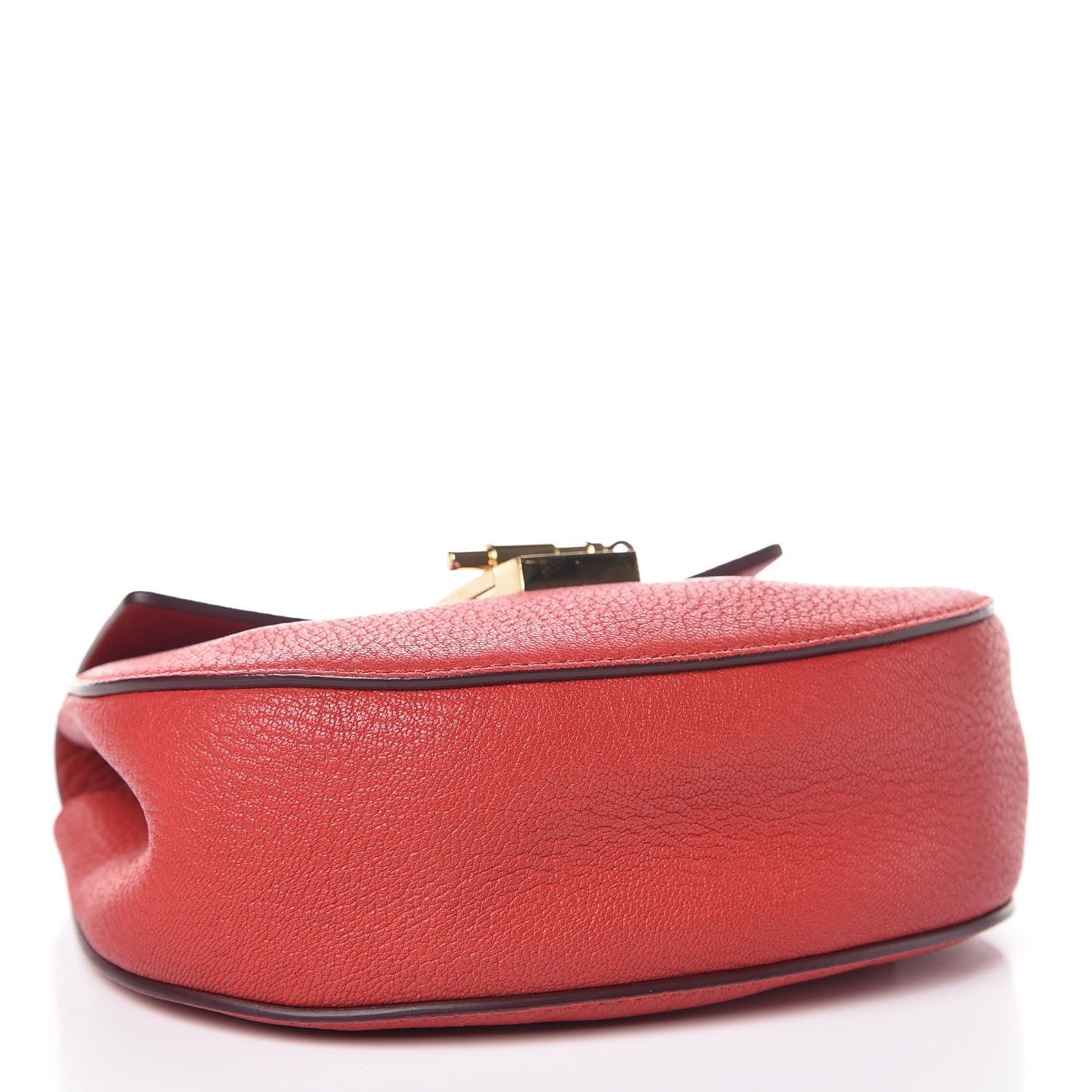 Chloe Grained Lambskin Mini Drew Shoulder Bag Plaid Red 4 of 6