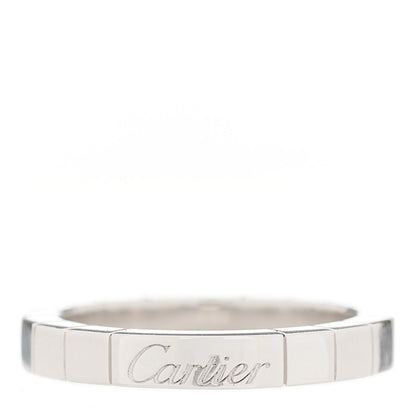 Cartier 18K White Gold Lanieres Ring 51 5.75 1 of 5