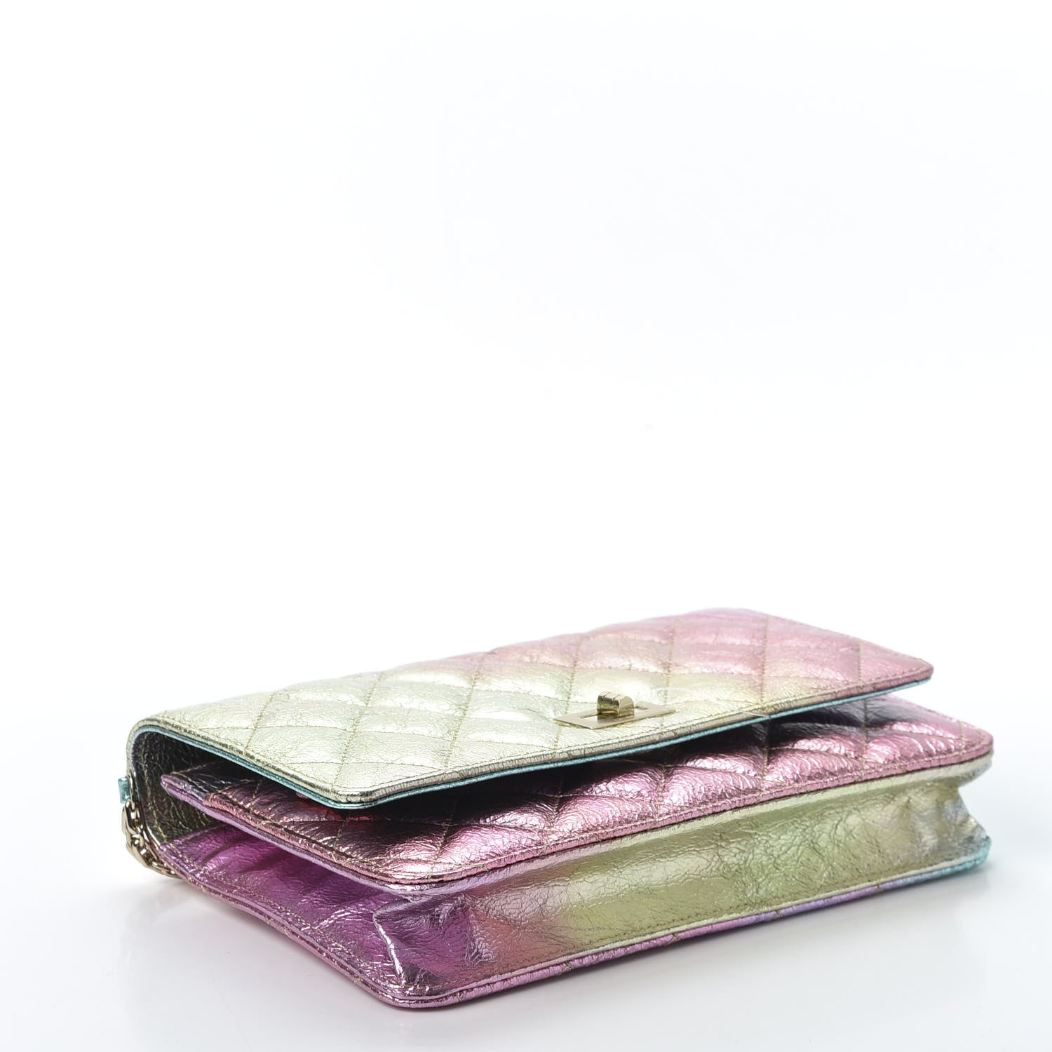 Chanel Metallic Goatskin Quilted 2.55 Reissue Wallet on Chain WOC Multicolor 3 of 11