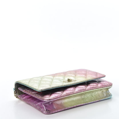 Chanel Metallic Goatskin Quilted 2.55 Reissue Wallet on Chain WOC Multicolor 3 of 11