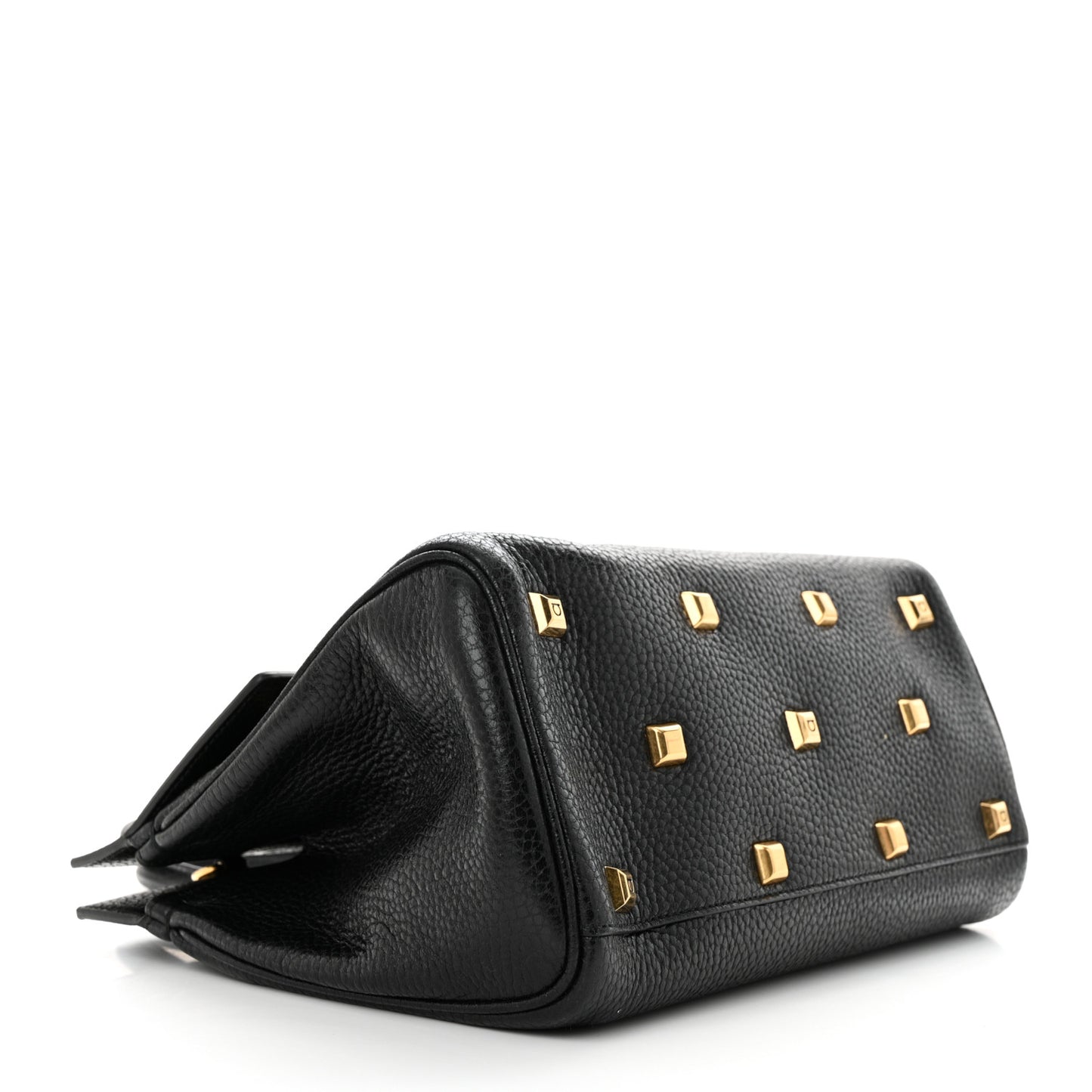Hammered Calfskin Studio Rock Bag Black