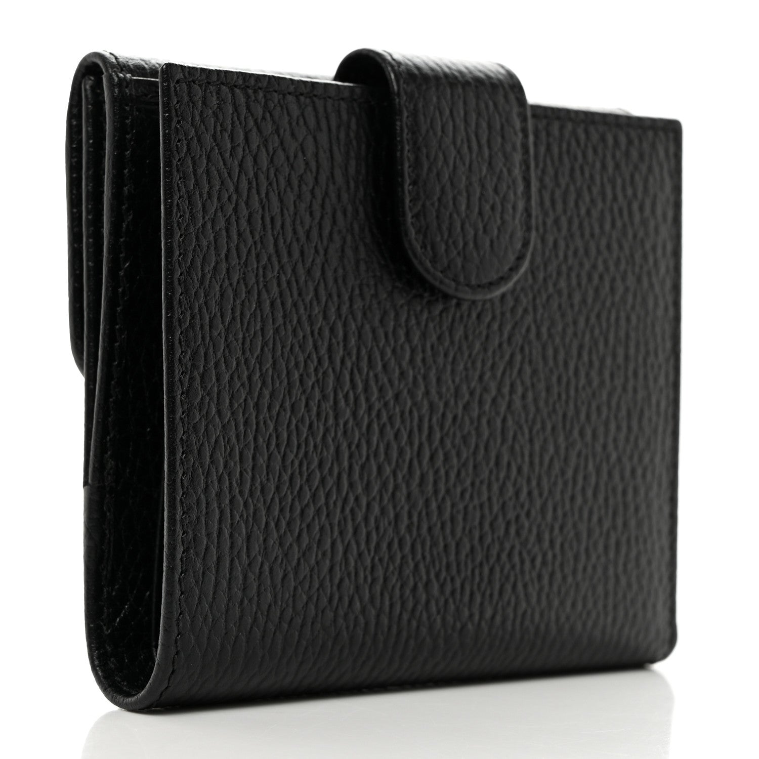 Gucci Dollar Calfskin Interlocking G French Wallet Black 4 of 10