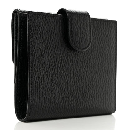 Gucci Dollar Calfskin Interlocking G French Wallet Black 4 of 10