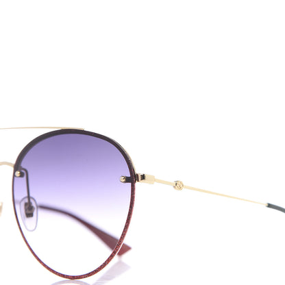 Gucci Glitter Aviator Sunglasses GG0351S Red 7 of 8