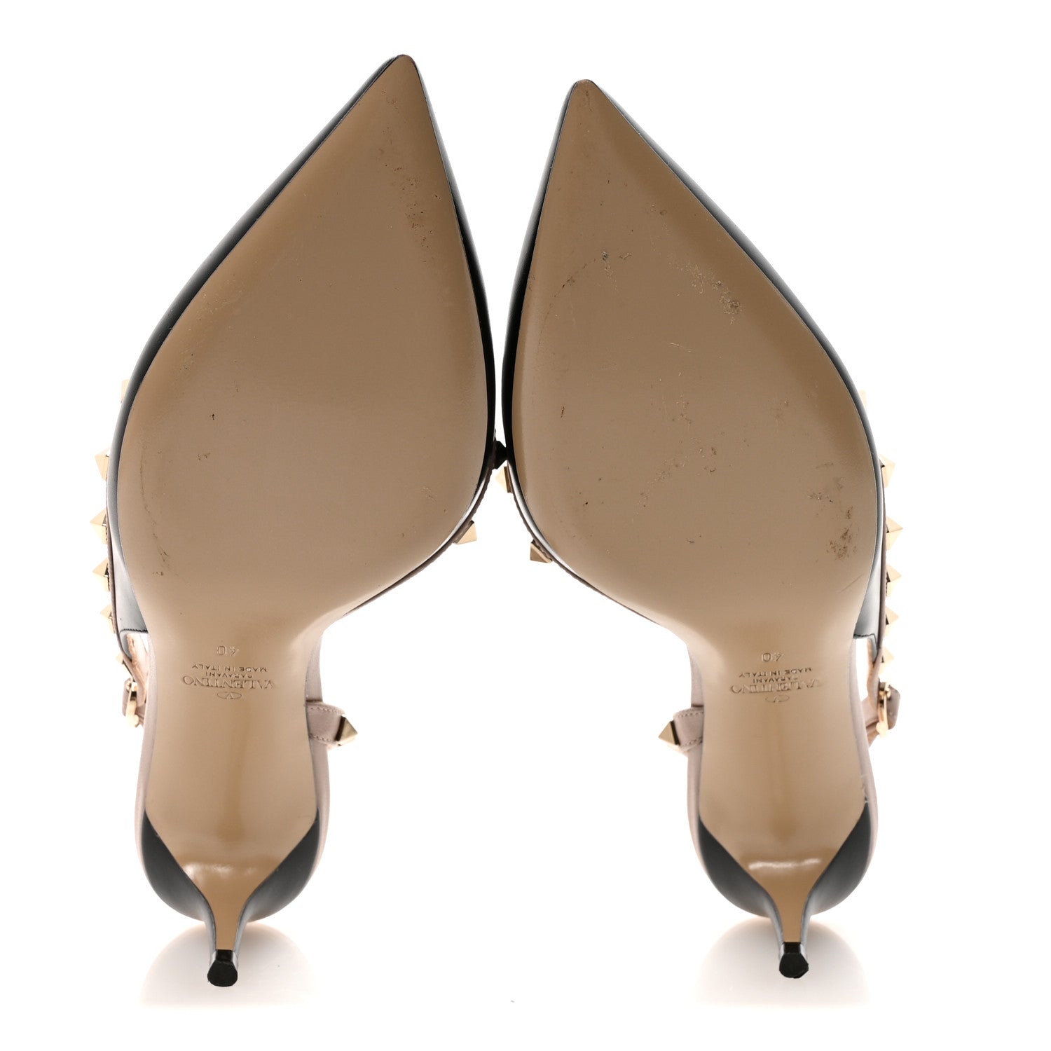 Valentino Garavani Nappa Rockstud Half D'Orsay Slingback 55mm Pumps 40 Black Poudre 6 of 9