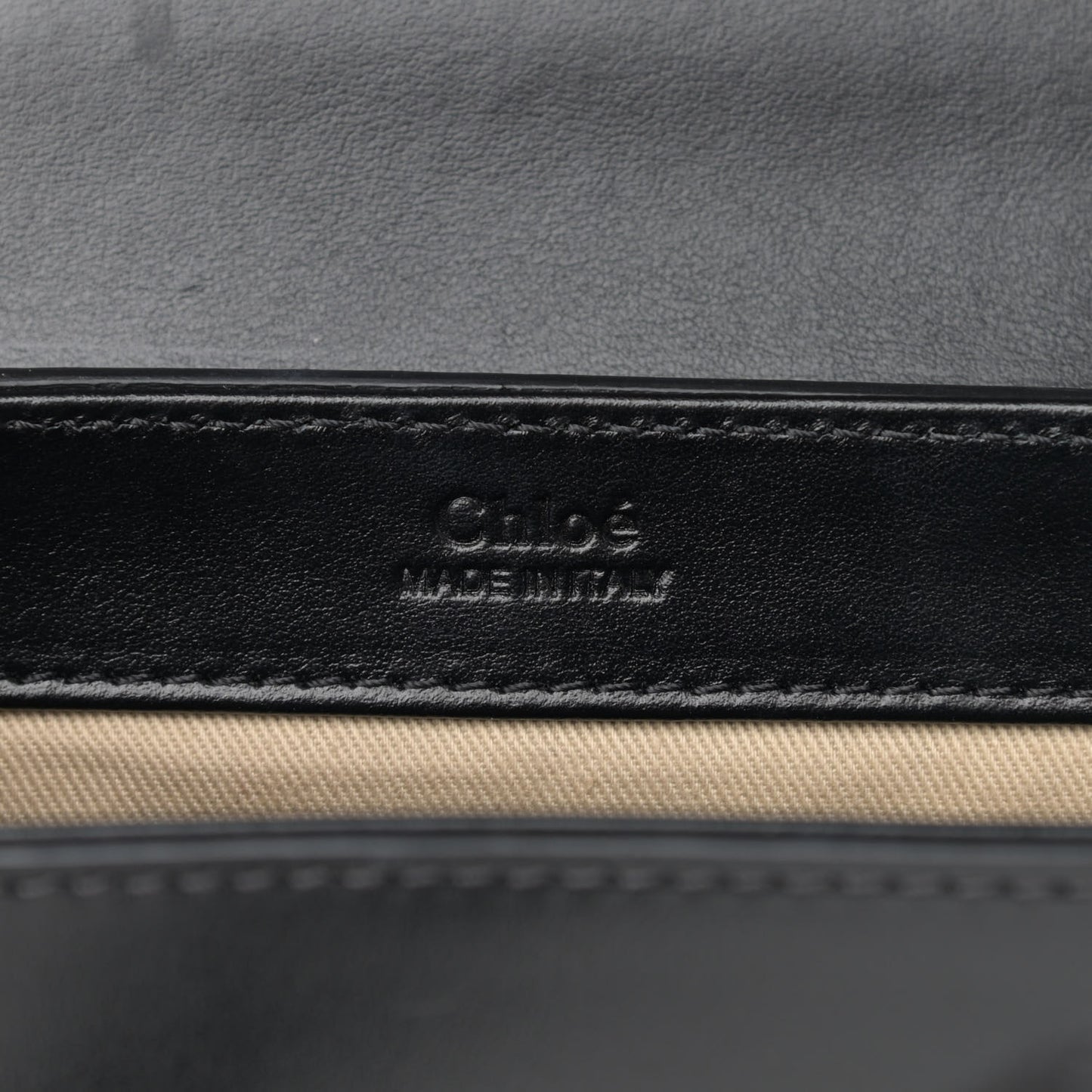 Shiny Calfskin Suede Mini C Double Carry Black