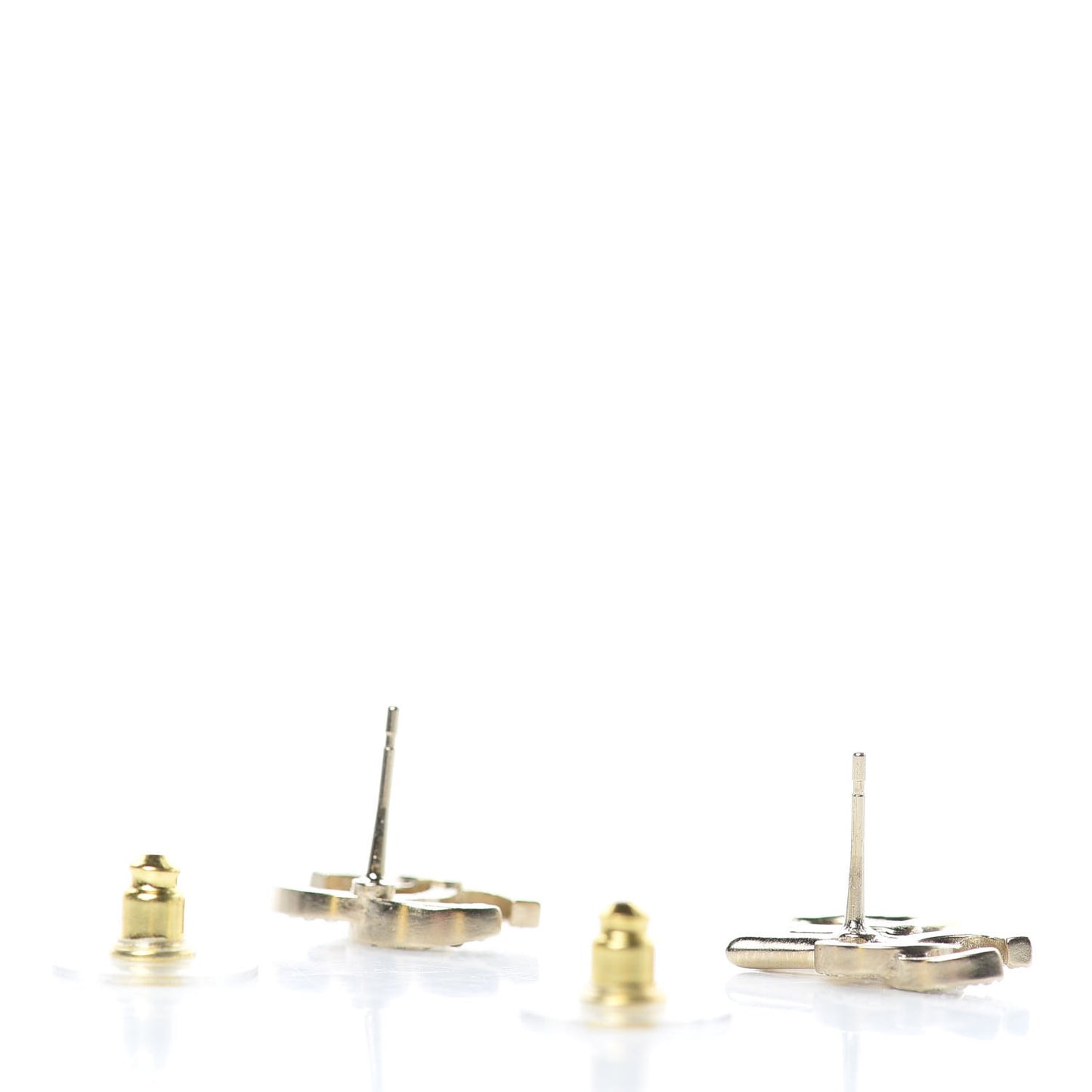 Crystal CC No 5 Earrings Gold