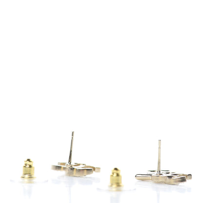 Chanel Crystal CC No 5 Earrings Gold 3 of 5