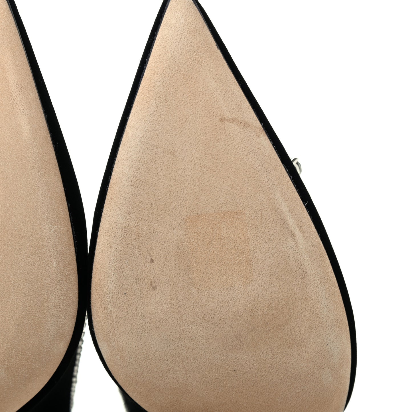 Velvet Crystal Embellished Love 100 Pumps 41 Black
