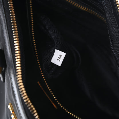 Prada Tessuto Nylon Soft Calf Tote Black 9 of 10