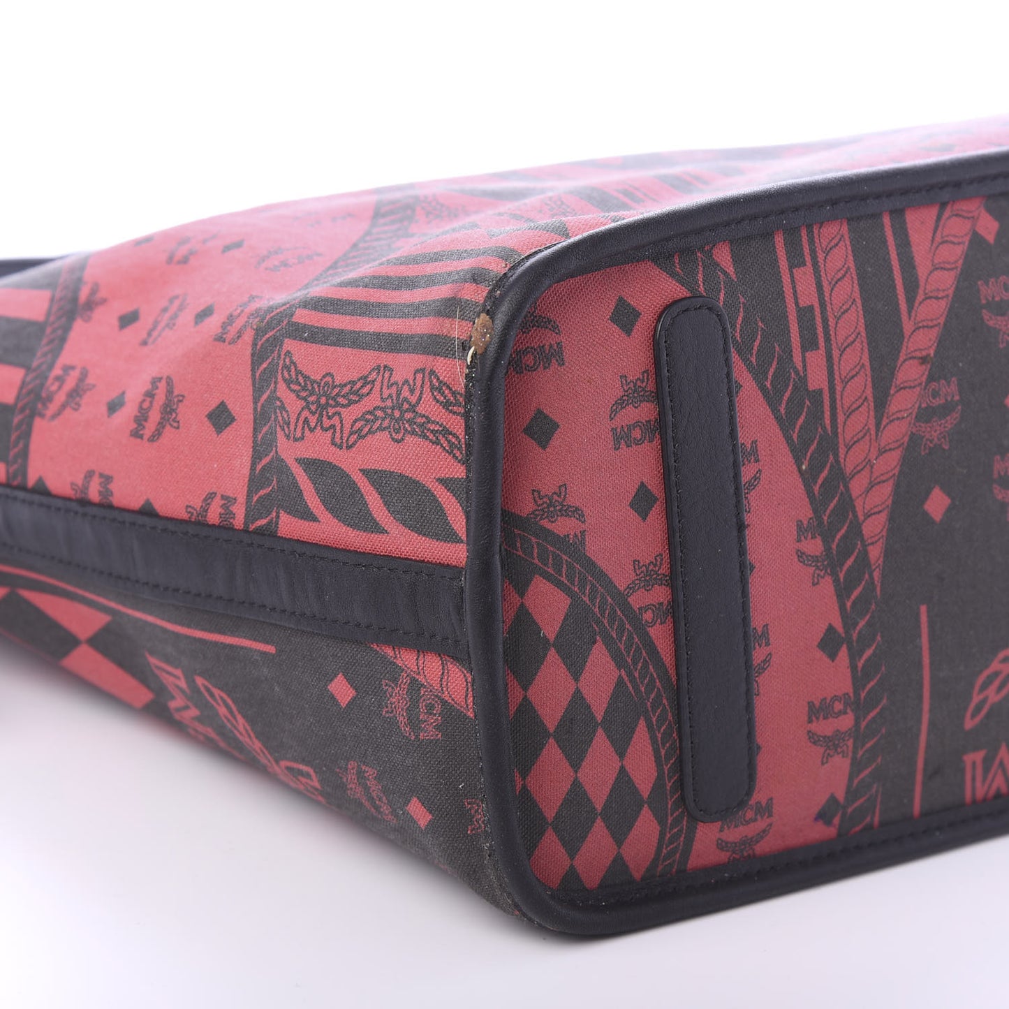 Visetos Medium Project Reversible Shopper Tote Ruby Red Black