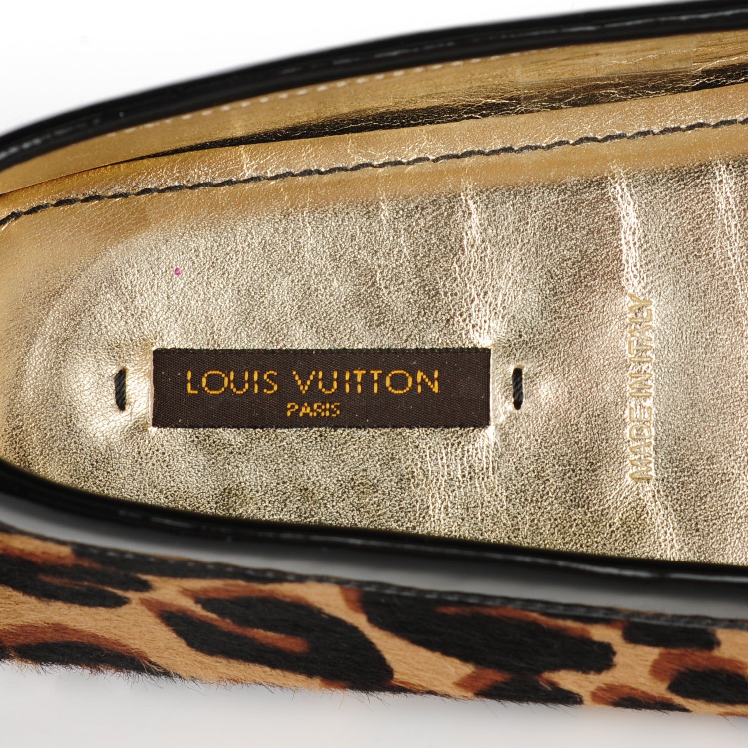 Louis Vuitton Pony Hair Leopard Lombok Mocassin Loafers 38.5 Black 8 of 9