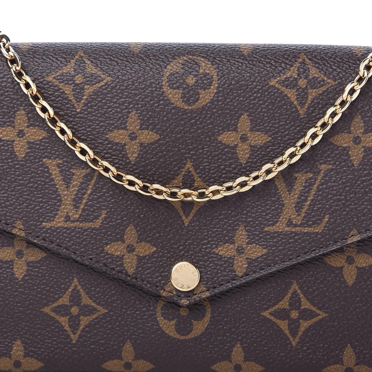 Louis Vuitton Monogram Pochette Felicie Chain Wallet Fuchsia 11 of 11