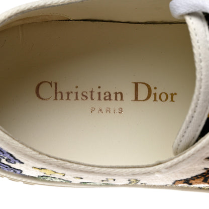 Christian Dior Canvas Zodiac Pixel Embroidered Womens Walk'N'Dior Low Top Sneakers 39 White Multicolor 7 of 9