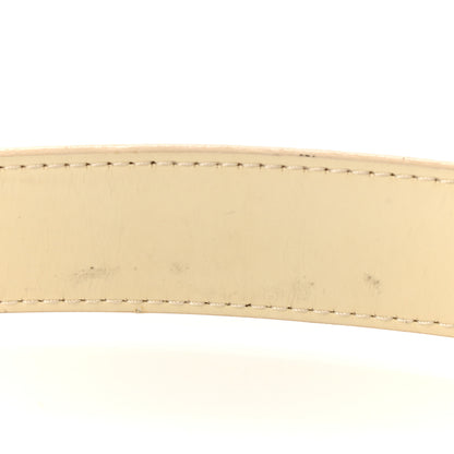 Louis Vuitton Damier Azur LV Paris Buckle Belt 80 32 Gold 7 of 7