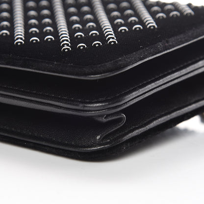 Chanel Velvet Studded Wallet On Chain WOC Black 6 of 16