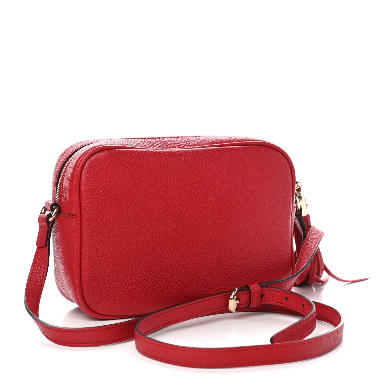 Gucci Pebbled Calfskin Small Soho Disco Bag Tabasco Red 3 of 11