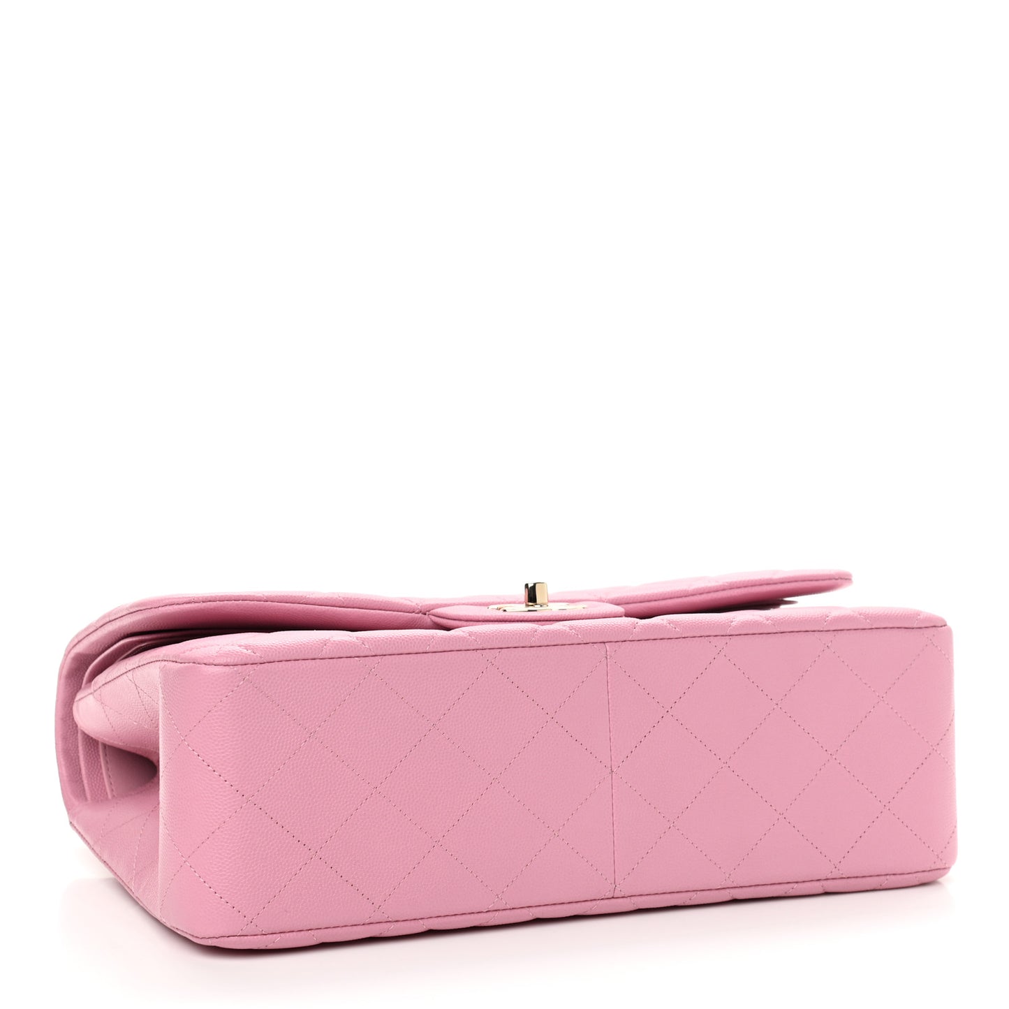 Caviar Quilted Jumbo Double Flap Pink