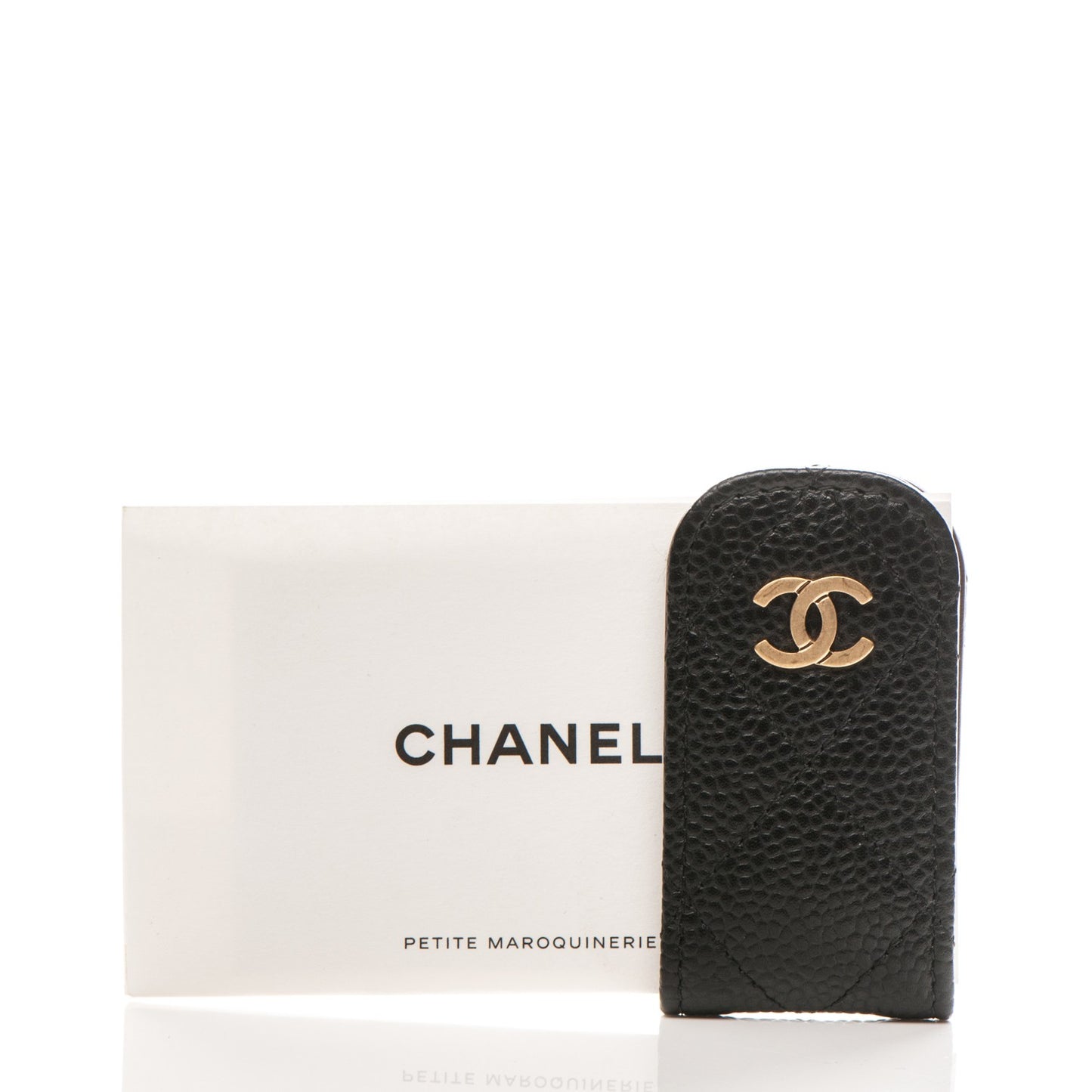 Caviar Quilted Money Clip Black
