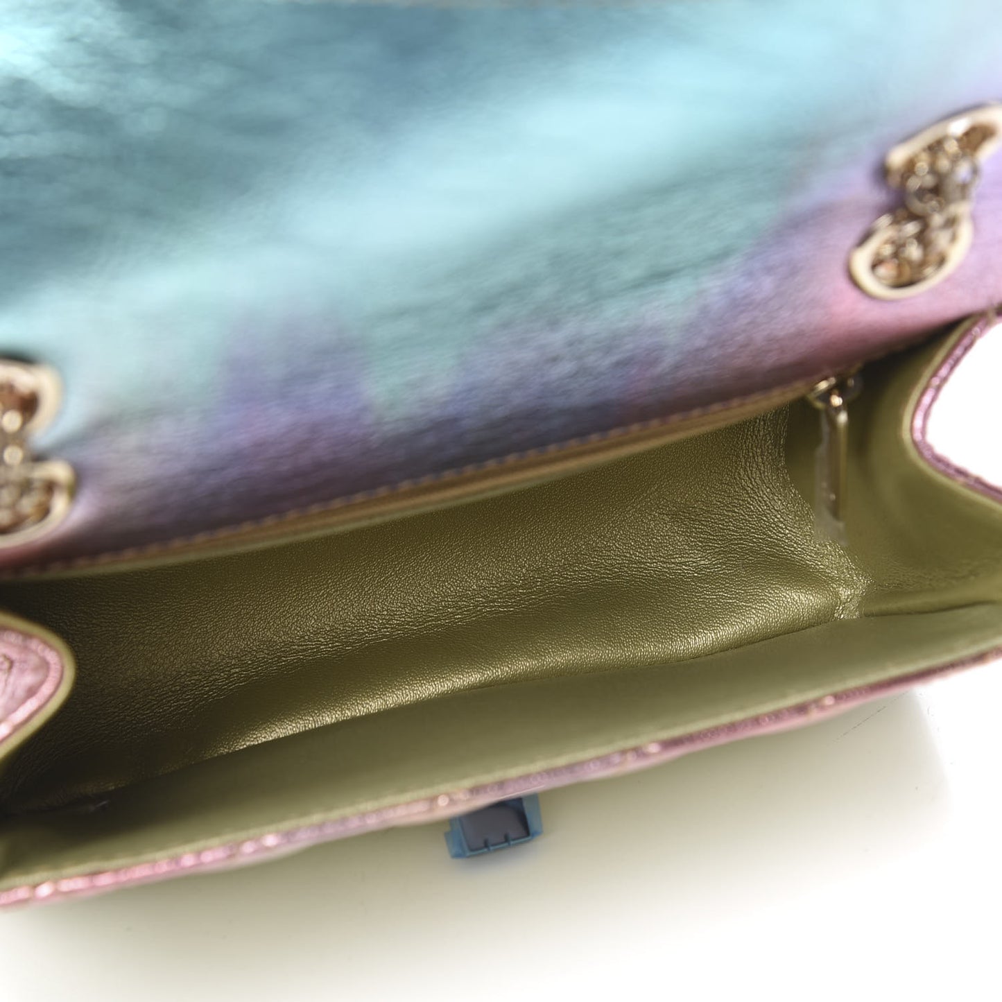Metallic Goatskin Quilted Mini 2.55 Reissue Flap Multicolor