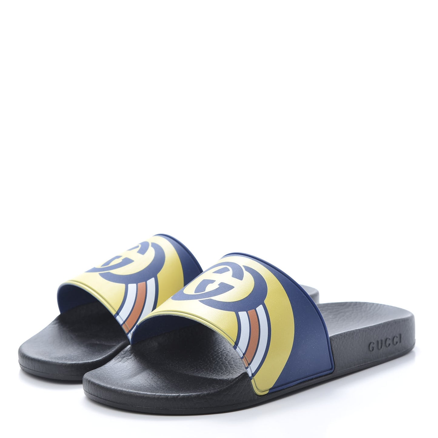 Rubber GG Rainbow Mens Pursuit Pool Slide Sandals 9 Electric Blue Multicolor