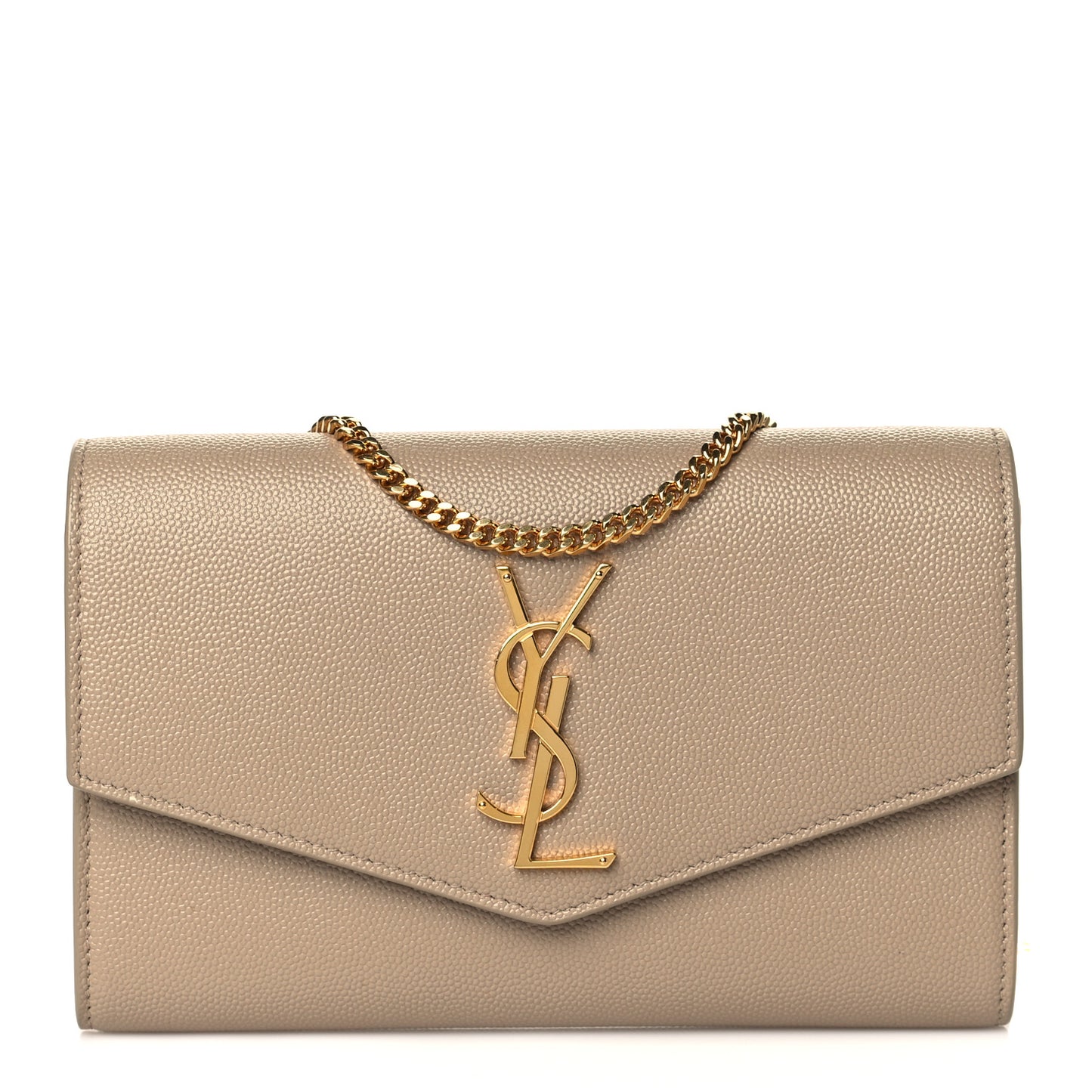 Grain De Poudre Monogram Uptown Chain Wallet Dark Beige