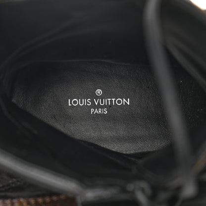 Louis Vuitton Suede Calfskin Monogram Laureate Platform Desert Boots 38 Black 7 of 9
