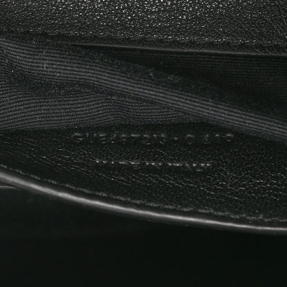 Saint Laurent Sheepskin Matelasse Chevron Monogram Medium College Bag Black 7 of 10