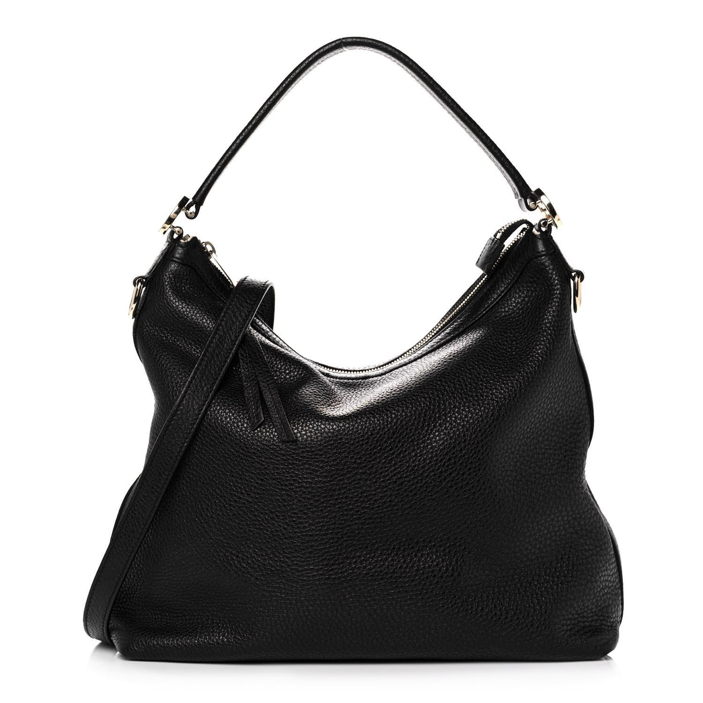 Pebbled Calfskin Small Miss GG Hobo Black