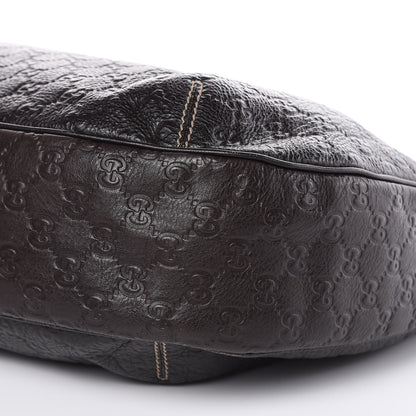 Gucci Guccissima Large New Ladies Web Hobo Dark Brown 9 of 13