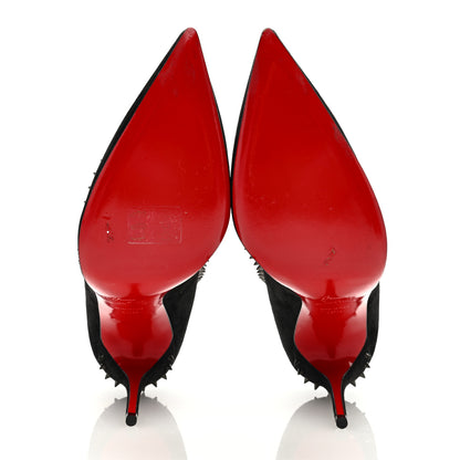 Christian Louboutin Suede Studded Anjalina 85 Pumps 40.5 Black 5 of 8