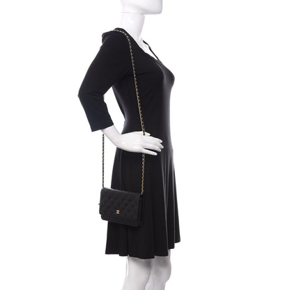 Chanel Caviar Quilted Wallet On Chain WOC Black 2 of 11