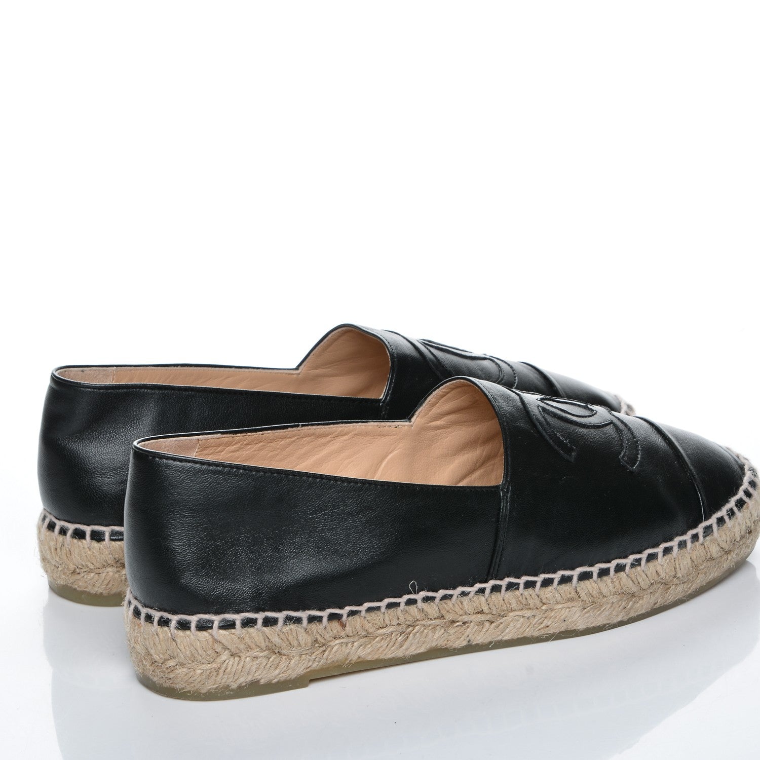 Chanel Lambskin CC Espadrilles 37 Black 4 of 7