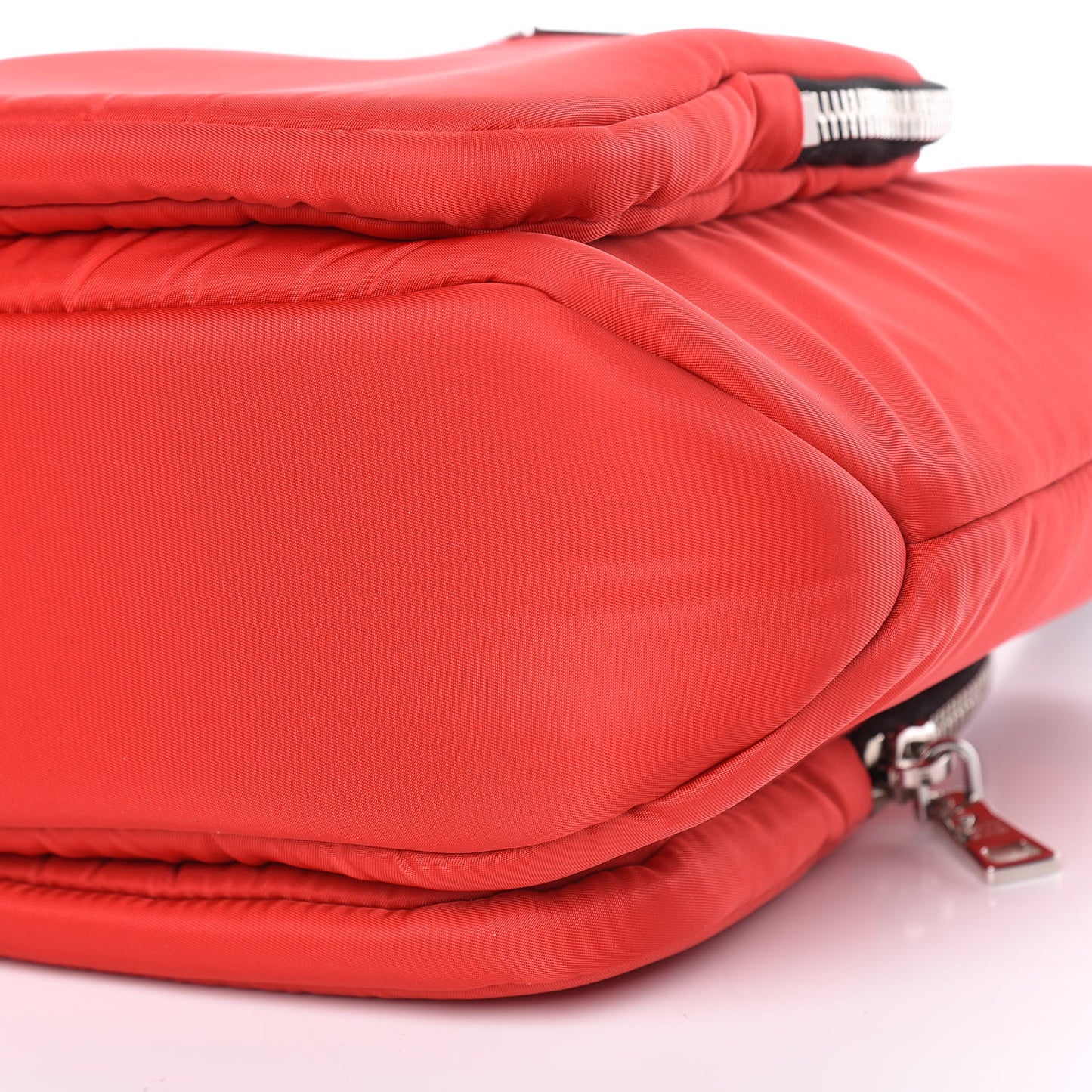 Tessuto Nylon Pocket Small Cargo Tote Rosso Black